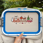 Hallothanksmas Embroidered Sweatshirt | Halloween, Thanksgiving & Christmas Crewneck