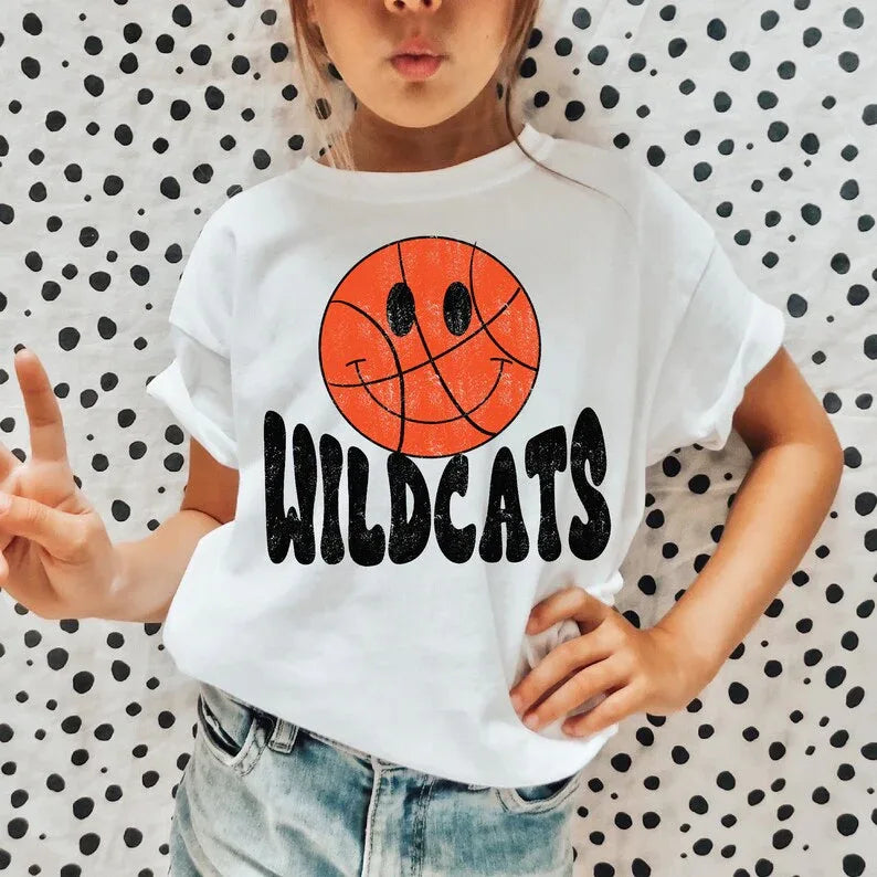 Wildcats Smiley DTF Transfers - Merch Girls