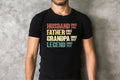 Husband, Father, Grandpa, Legend Graphic Tee - Merch Girls
