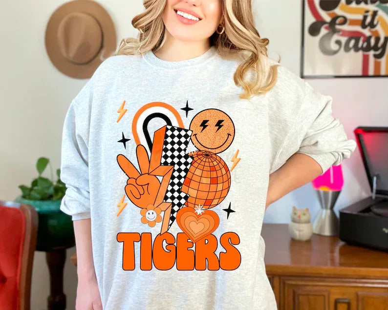 Tigers Orange DTF Transfer - Merch Girls