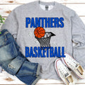 Panthers Blue Basketball DTF Transfers - Merch Girls
