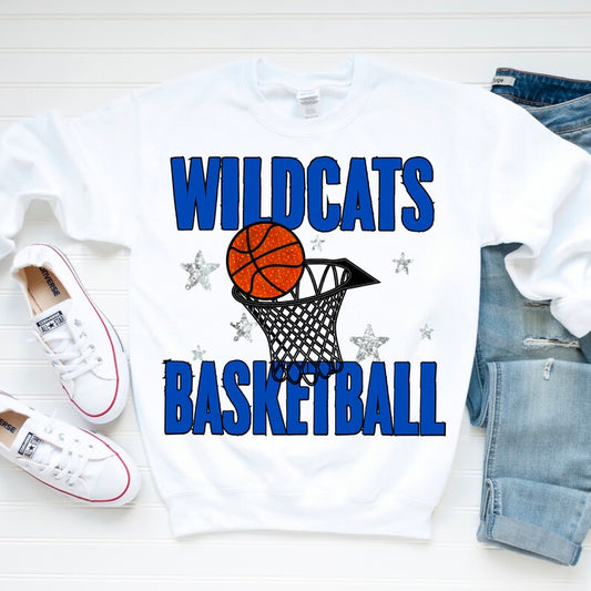 Wildcats Blue Basketball DTF Transfers