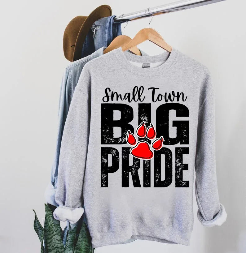 Small Town Paw Red DTF Transfer - Merch Girls
