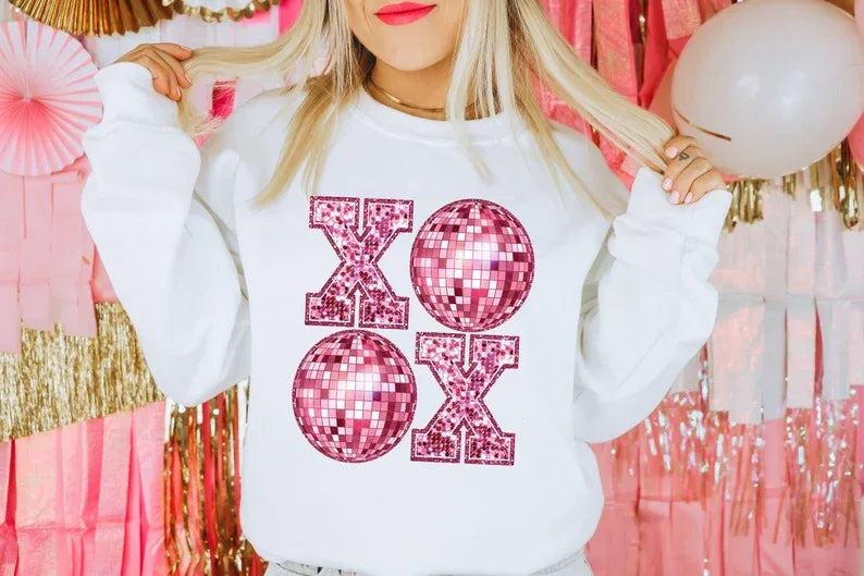 XOXO Disco Ball DTF Transfer - Merch Girls