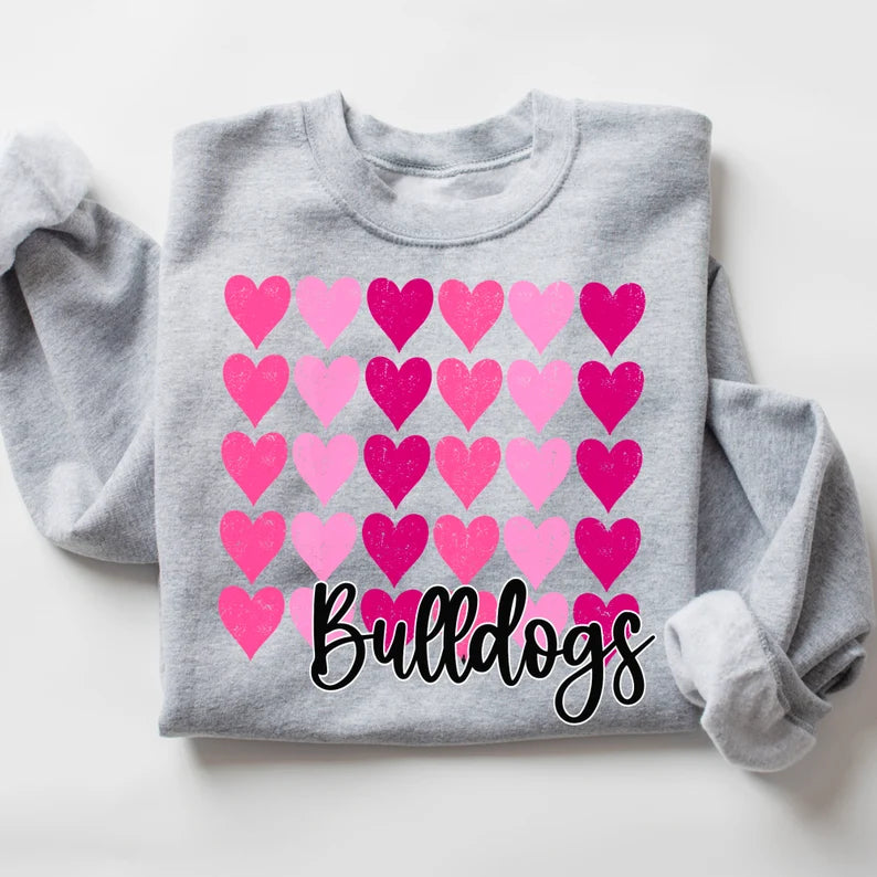 Stacked Hearts Mascot DTF Transfer