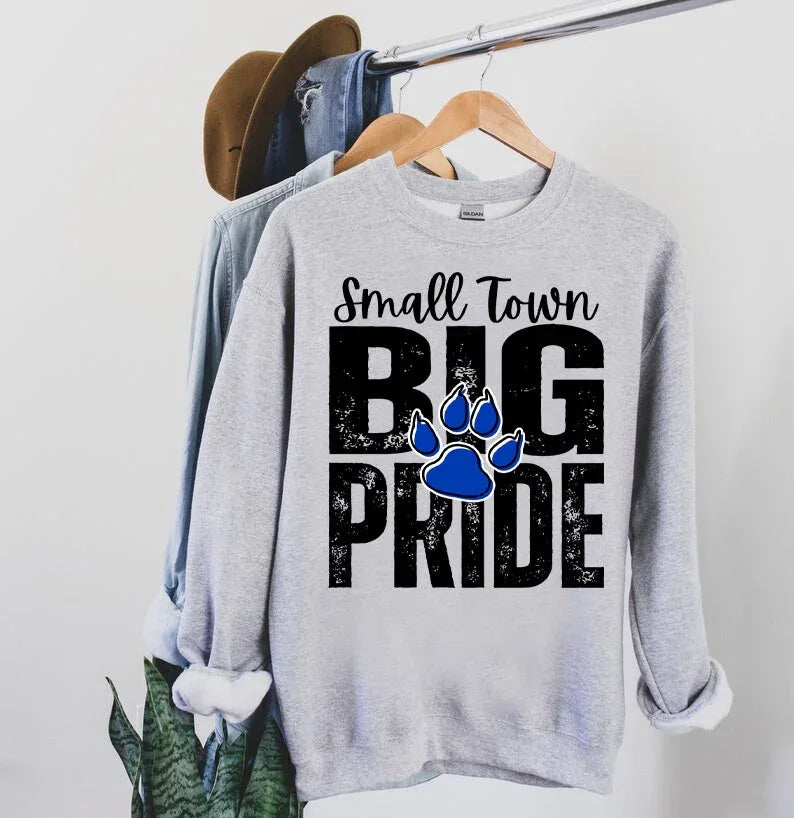 Small Town Blue Paw DTF Transfer - Merch Girls