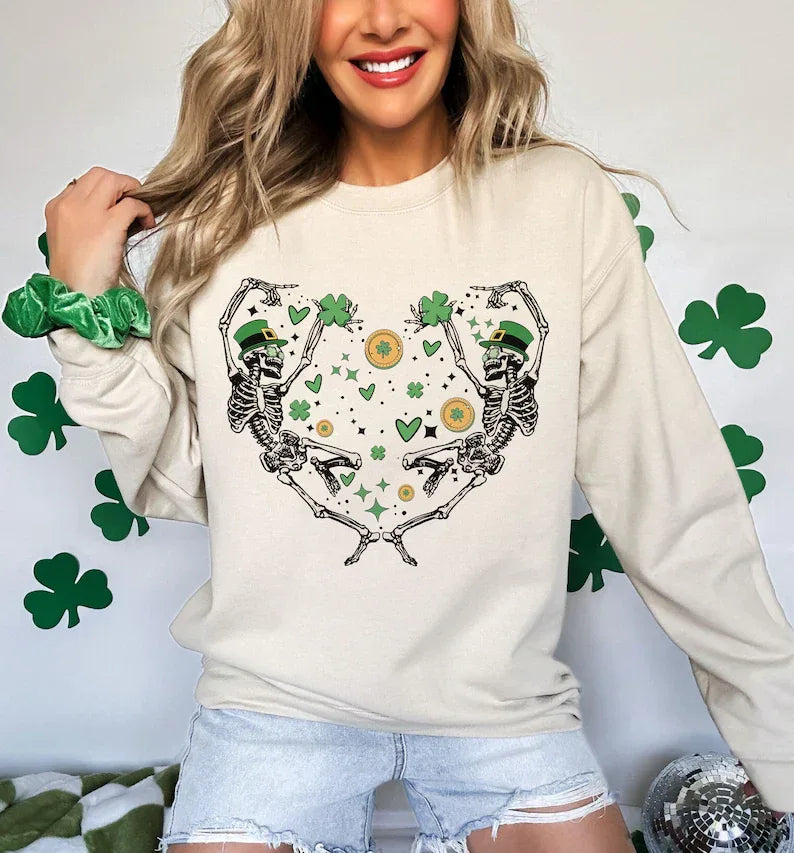 St.Patricks Skelton DTF Transfer - Merch Girls