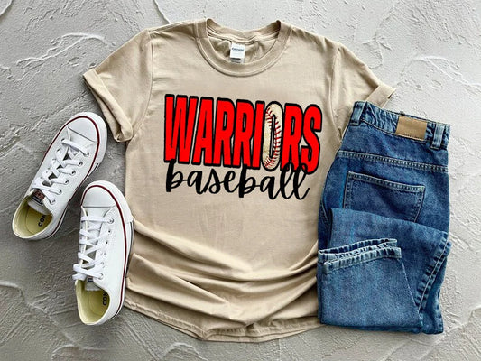 Warriors Baseball DTF Transfer