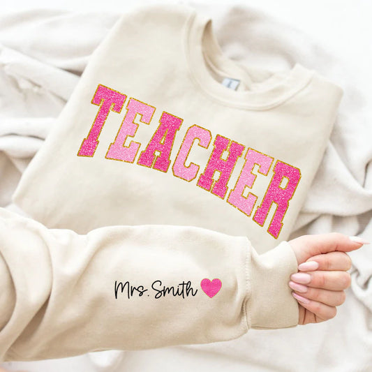 Teacher with Name Graphic Tee