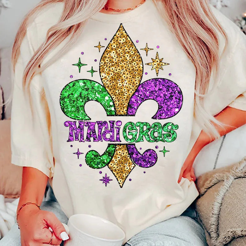 Mardi Gras DTF Transfer - Merch Girls