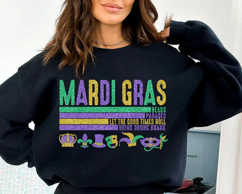 Mardi Gras DTF Transfer - Merch Girls