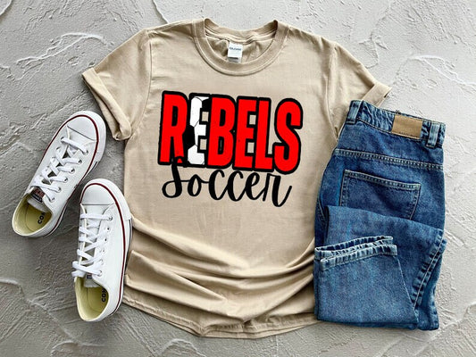 Rebels Soccer DTF Transfer