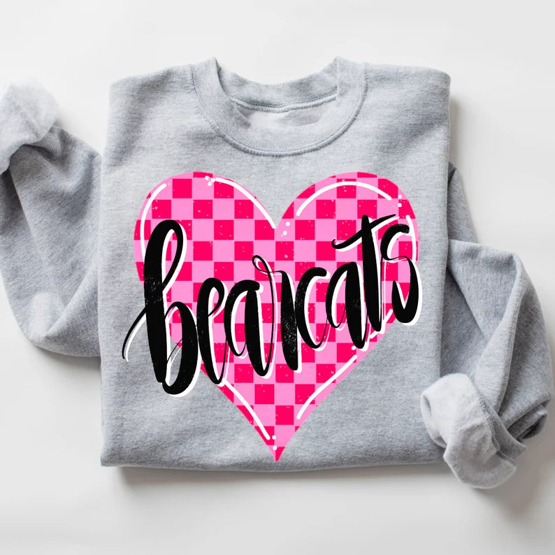 Checkered Heart DTF Transfer