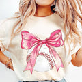 Baseball with bow DTF Transfer - Merch Girls