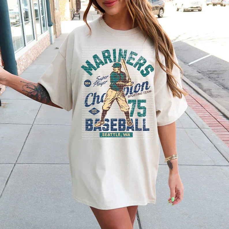Mariners Baseball DTF Transfer - Merch Girls