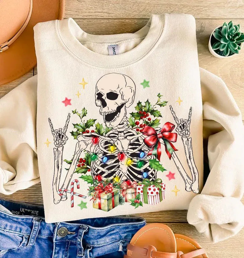 Holiday Skeleton DTF Transfers - Merch Girls