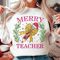 Merry Teacher DTF Transfers - Merch Girls