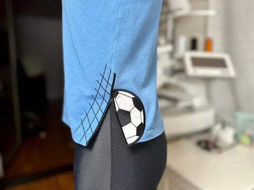 Soccer Split Sides Applique Embroidered Sweatshirt with Optional Front - Merch Girls