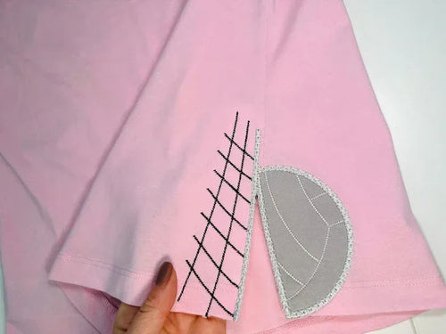 Volleyball Split Sides Applique Embroidered Sweatshirt with Optional Front - Merch Girls