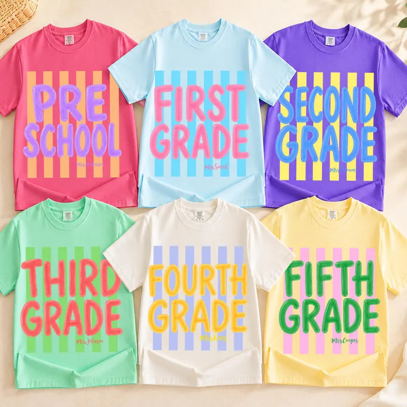 Pastel Stripe Grade DTF Transfer