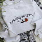 Embroidered Spooky Season Sweatshirt | Halloween Shirt