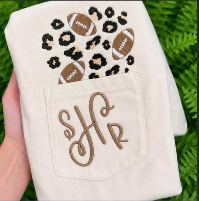 Game Day Wildcard | Embroidered Sports Monogram Pocket Tee