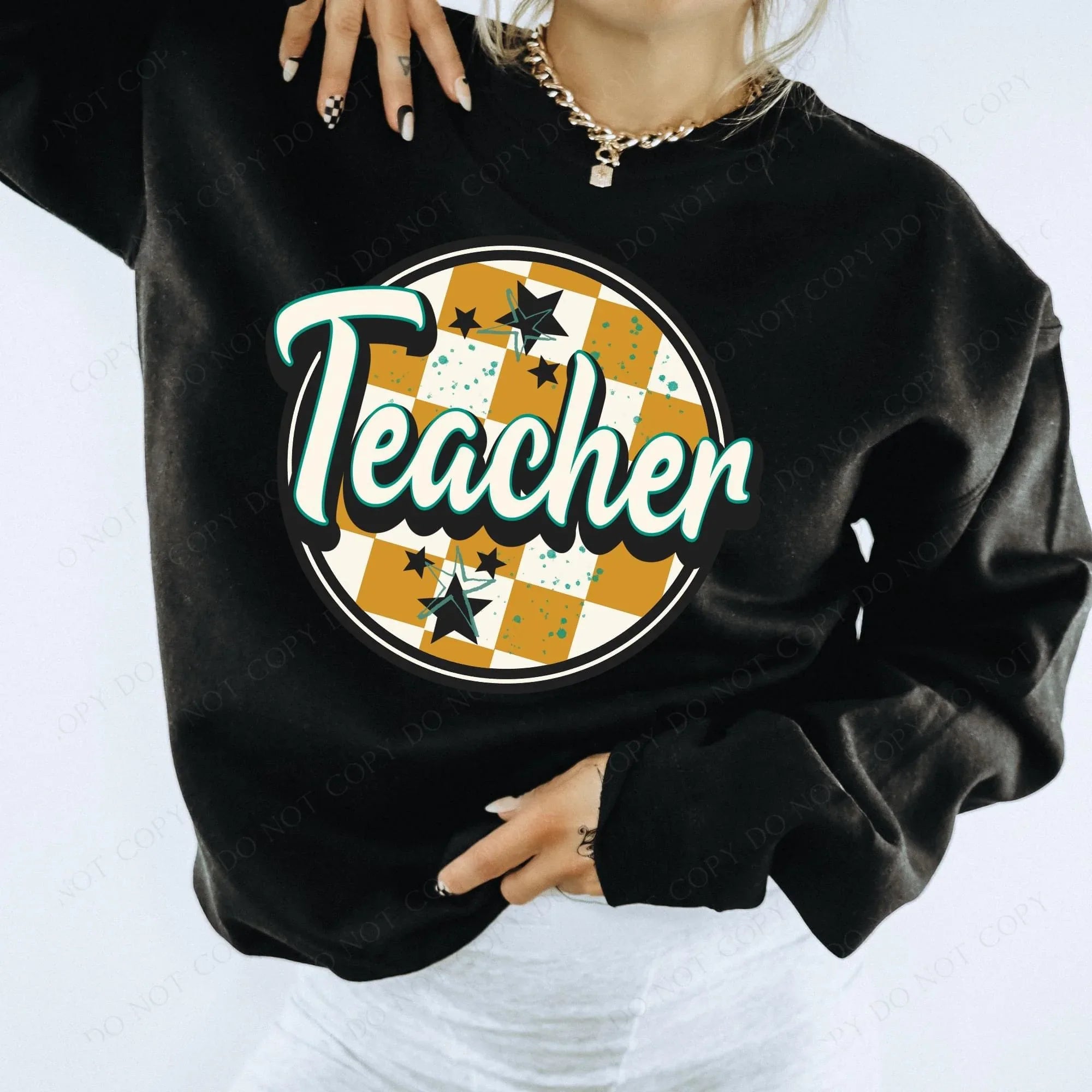 Teacher Circle with starts DTF Transfer - Merch Girls