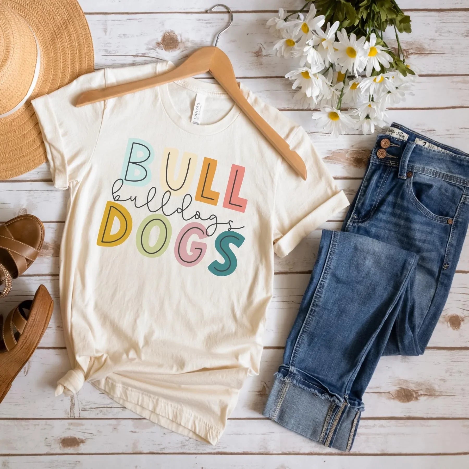 Watercolor Bulldogs DTF Transfer - Merch Girls