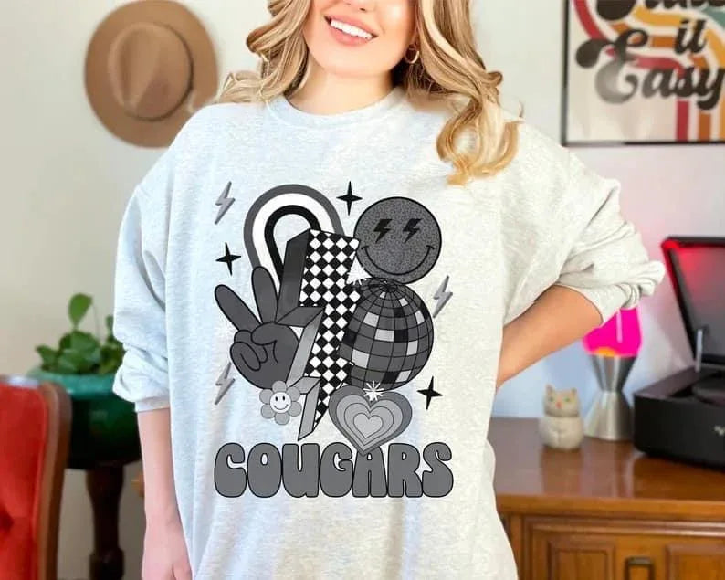 Cougars Grey DTF Transfer - Merch Girls