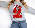 Cougars Red Groovy DTF Transfer - Merch Girls