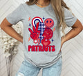 Patriots Red and Blue Groovy DTF Transfer - Merch Girls