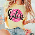 Oilers Pink Leopard DTF Transfer - Merch Girls