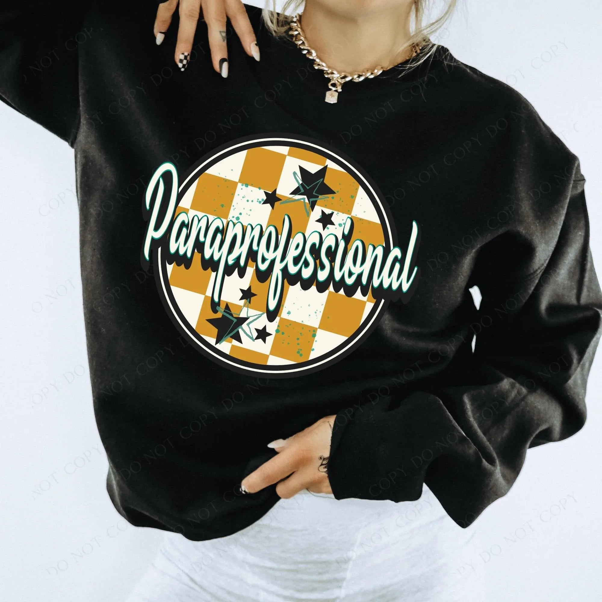 Paraprofessional Circle with starts DTF Transfer - Merch Girls