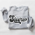 Steers Vintage Retro Shadow Distressed DTF Transfer - Merch Girls