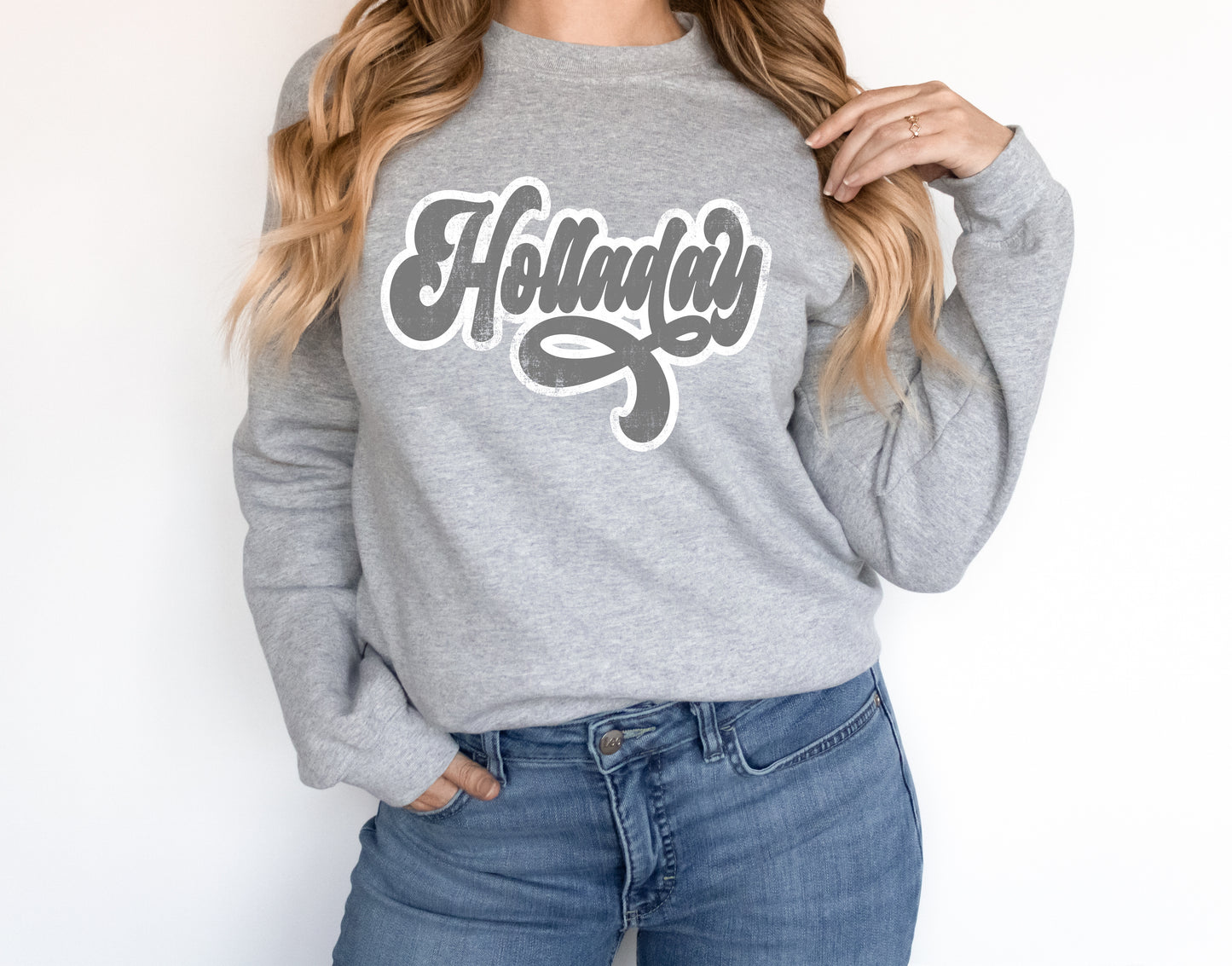 Holladay Vintage  Retro Shadow Distressed DTF Transfer