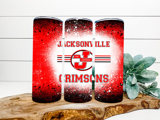 Jacksonville Crimsons Completed 20oz Skinny Tumbler