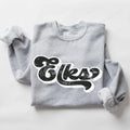 Elks Vintage Black & White Retro Shadow Distressed DTF Transfer - Merch Girls