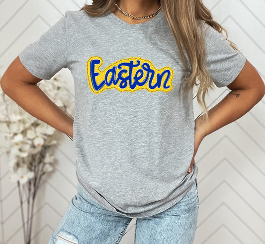Eastern Faux Applique Graphic Tee