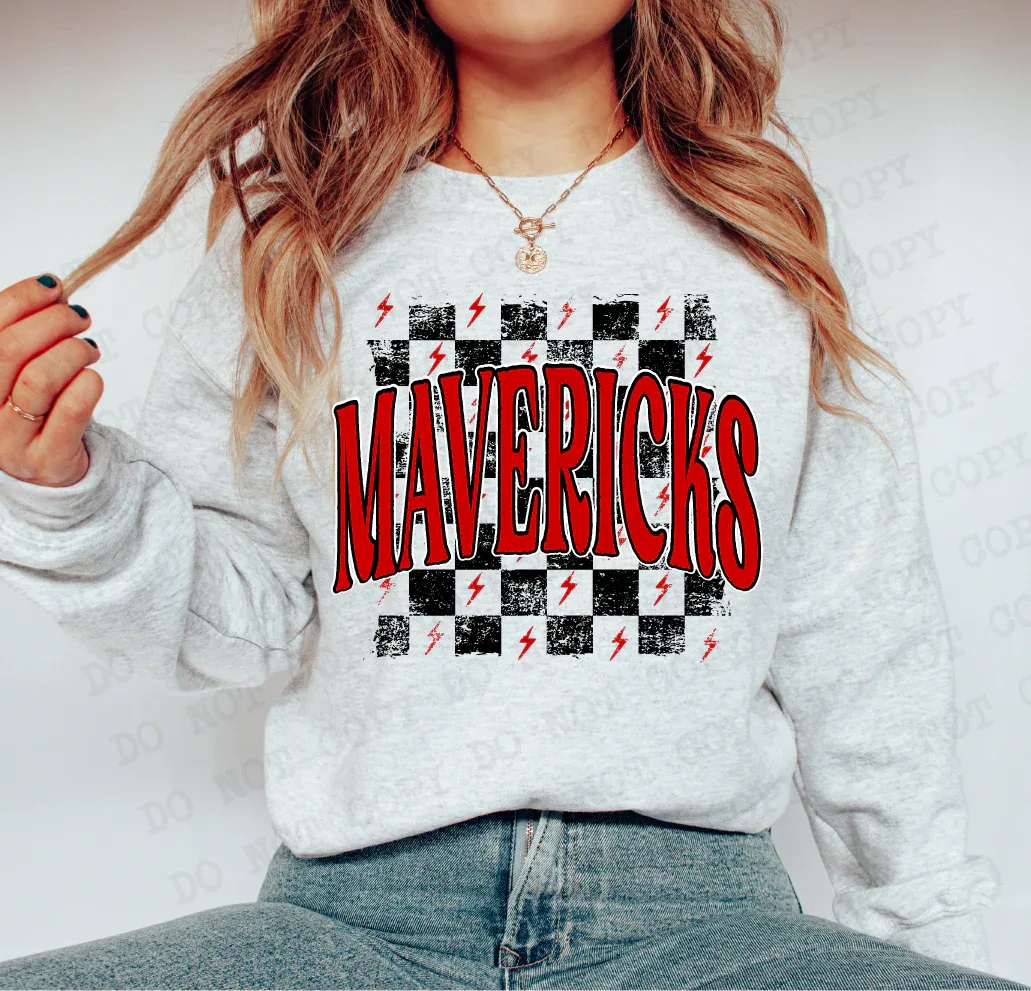 Mavericks Red DTF Transfer - Merch Girls