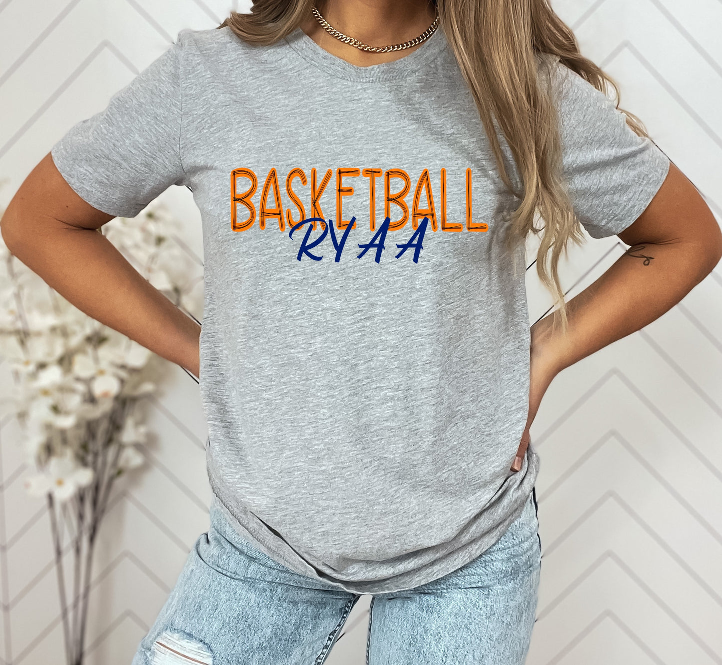 Basketball RYAA Scribble Doodle Graphic Tee