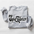 Spartans Vintage Black & White Retro Shadow Distressed DTF Transfer - Merch Girls