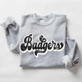 Badgers Vintage Black & White Retro Shadow Distressed DTF Transfer - Merch Girls
