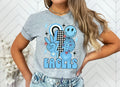 Eagles Carolina Blue with SMALL red accents Groovy DTF Transfer - Merch Girls
