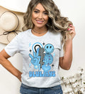Bluejays Carolina Blue Groovy DTF Transfer - Merch Girls