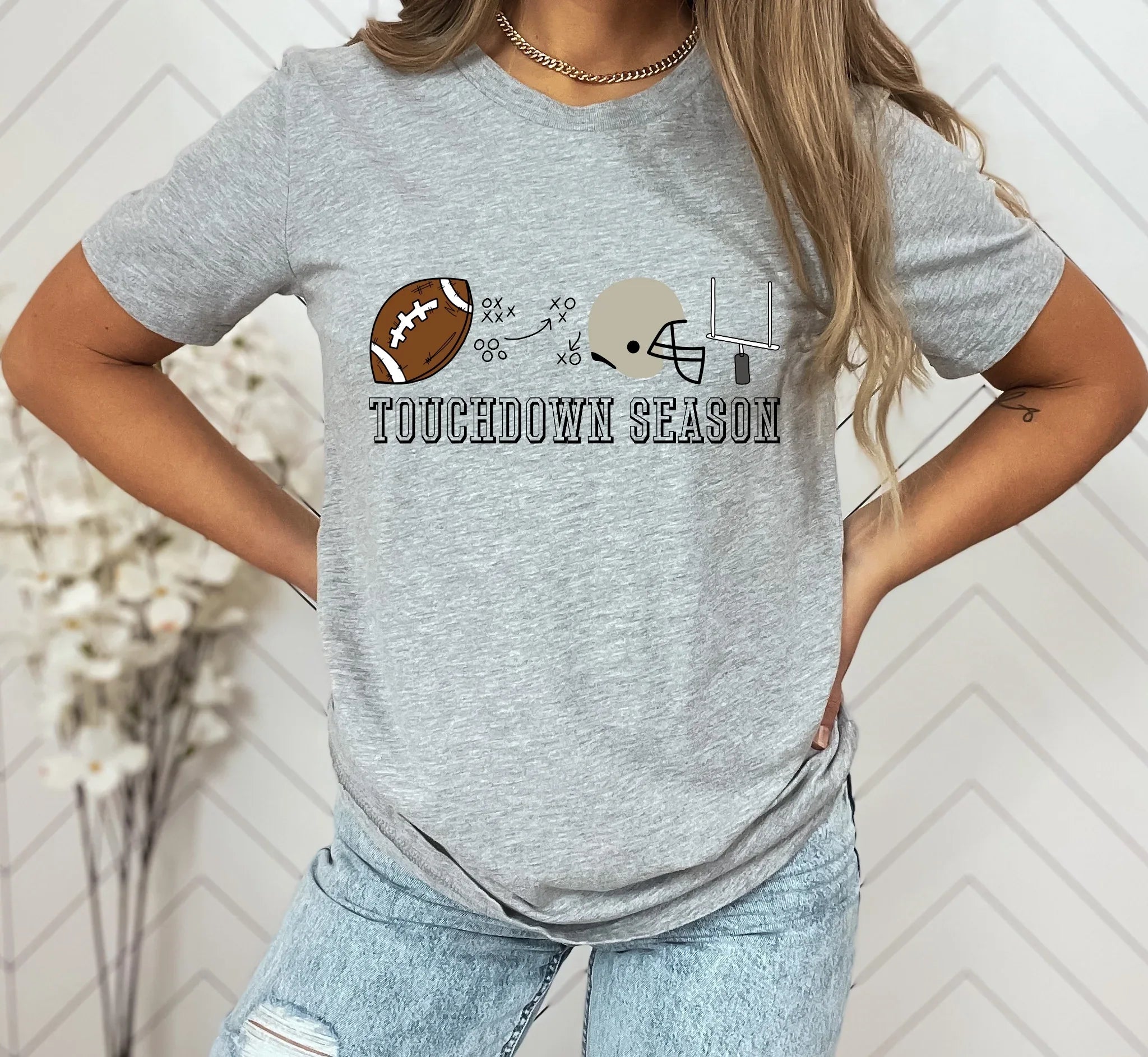 Touchdown Season Grey DTF Transfer - Merch Girls