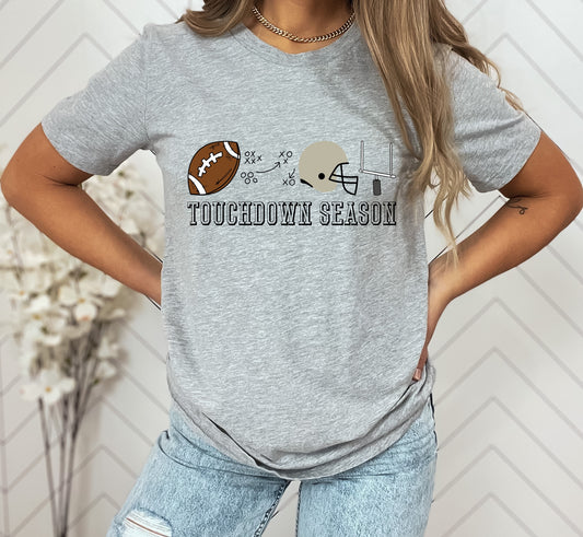 Touchdown Season Grey DTF Transfer