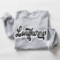 Longhorns Vintage Black & White Retro Shadow Distressed DTF Transfer - Merch Girls