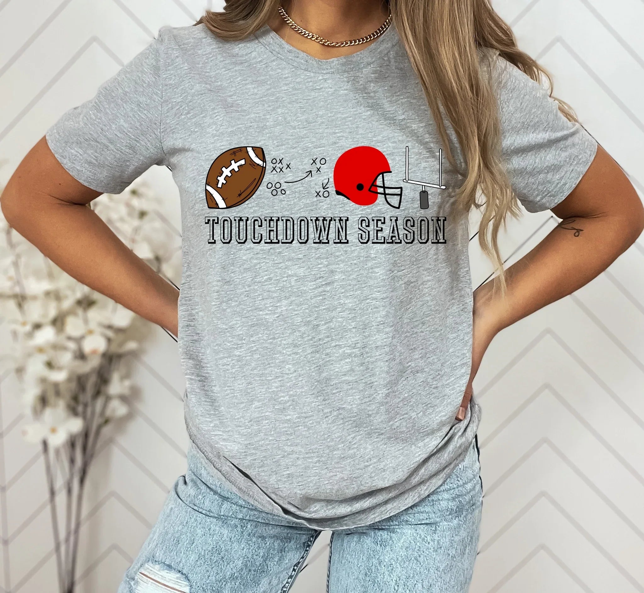 Touchdown Season Red DTF Transfer - Merch Girls