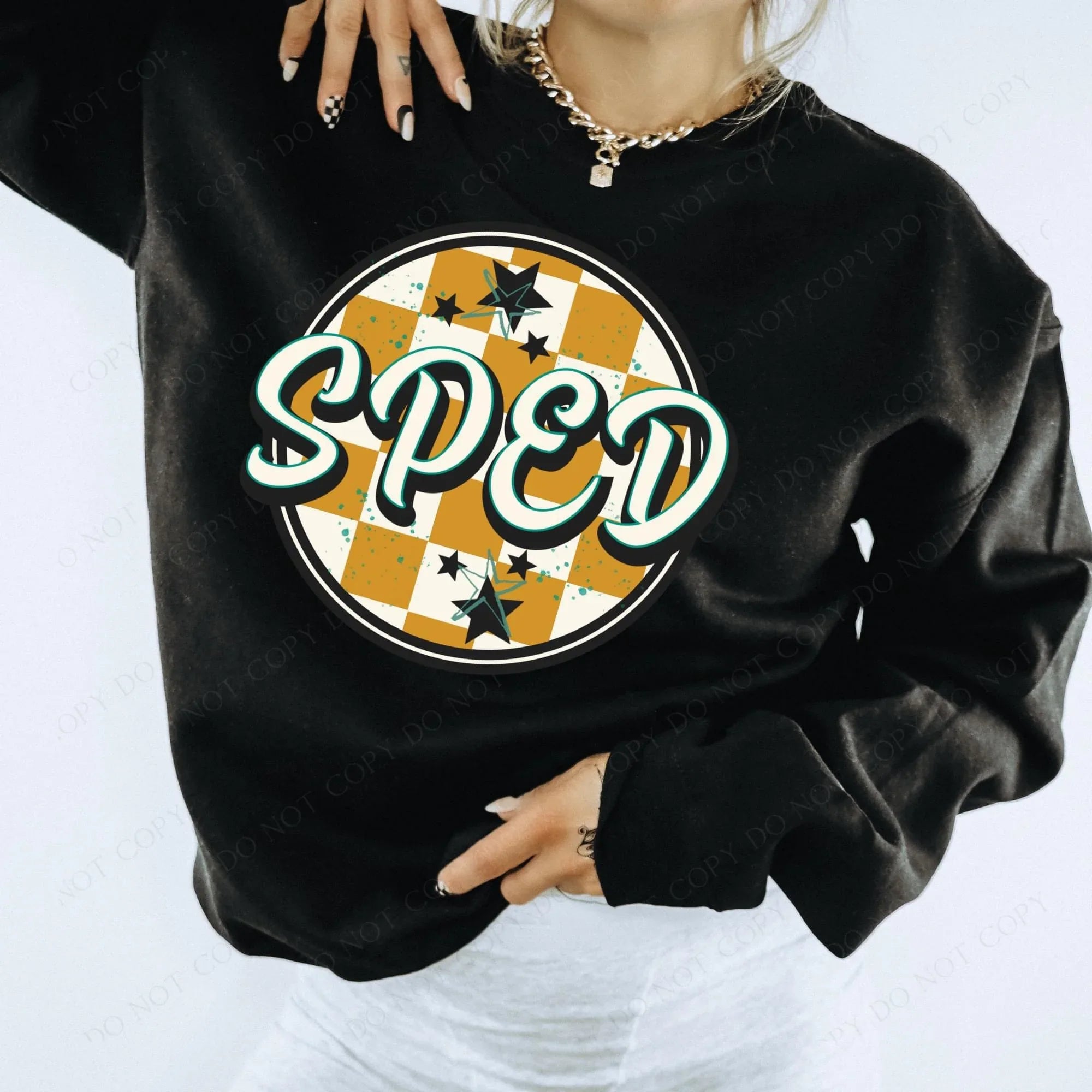 SPED Circle with Stars DTF Transfer - Merch Girls