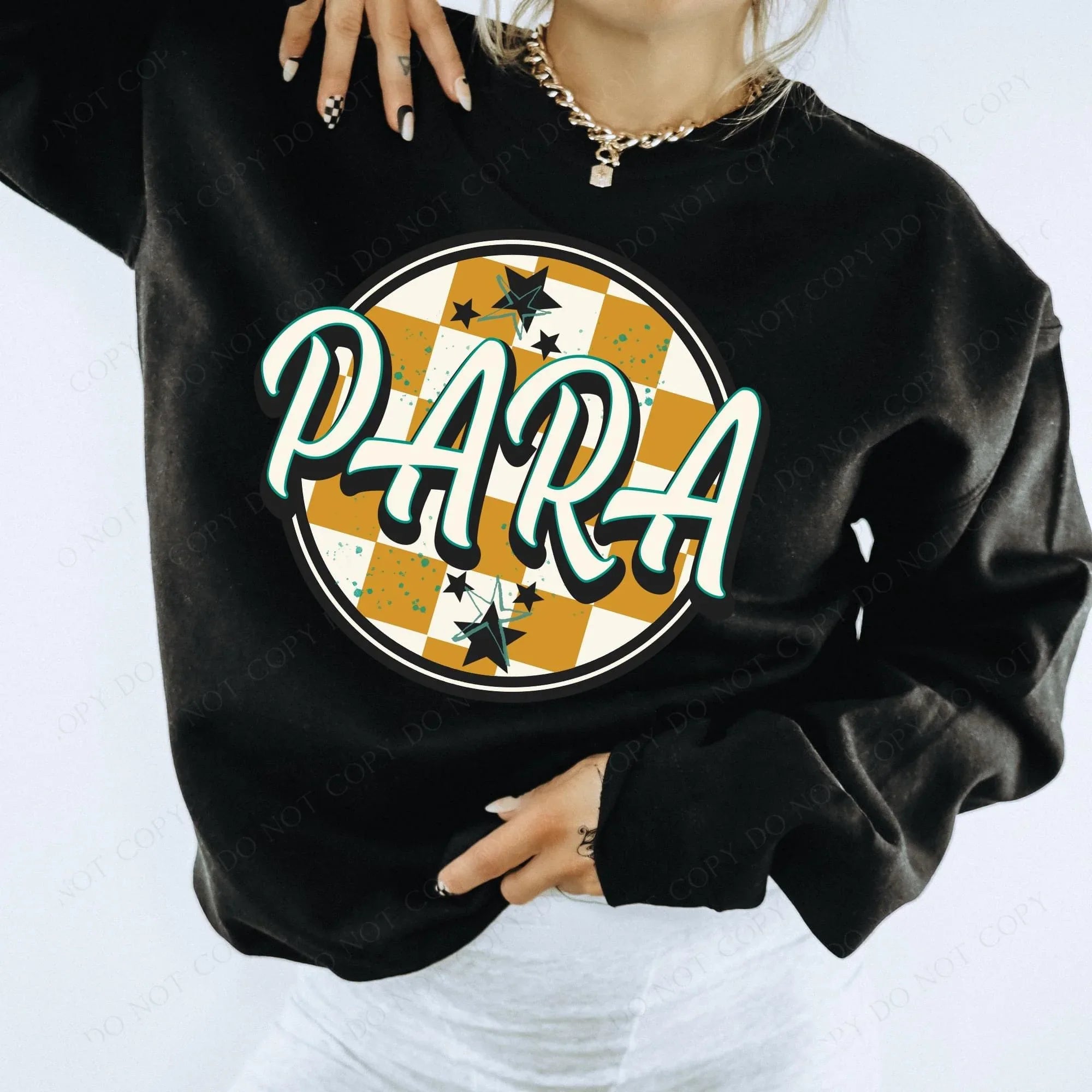 Para Circle with starts DTF Transfer - Merch Girls